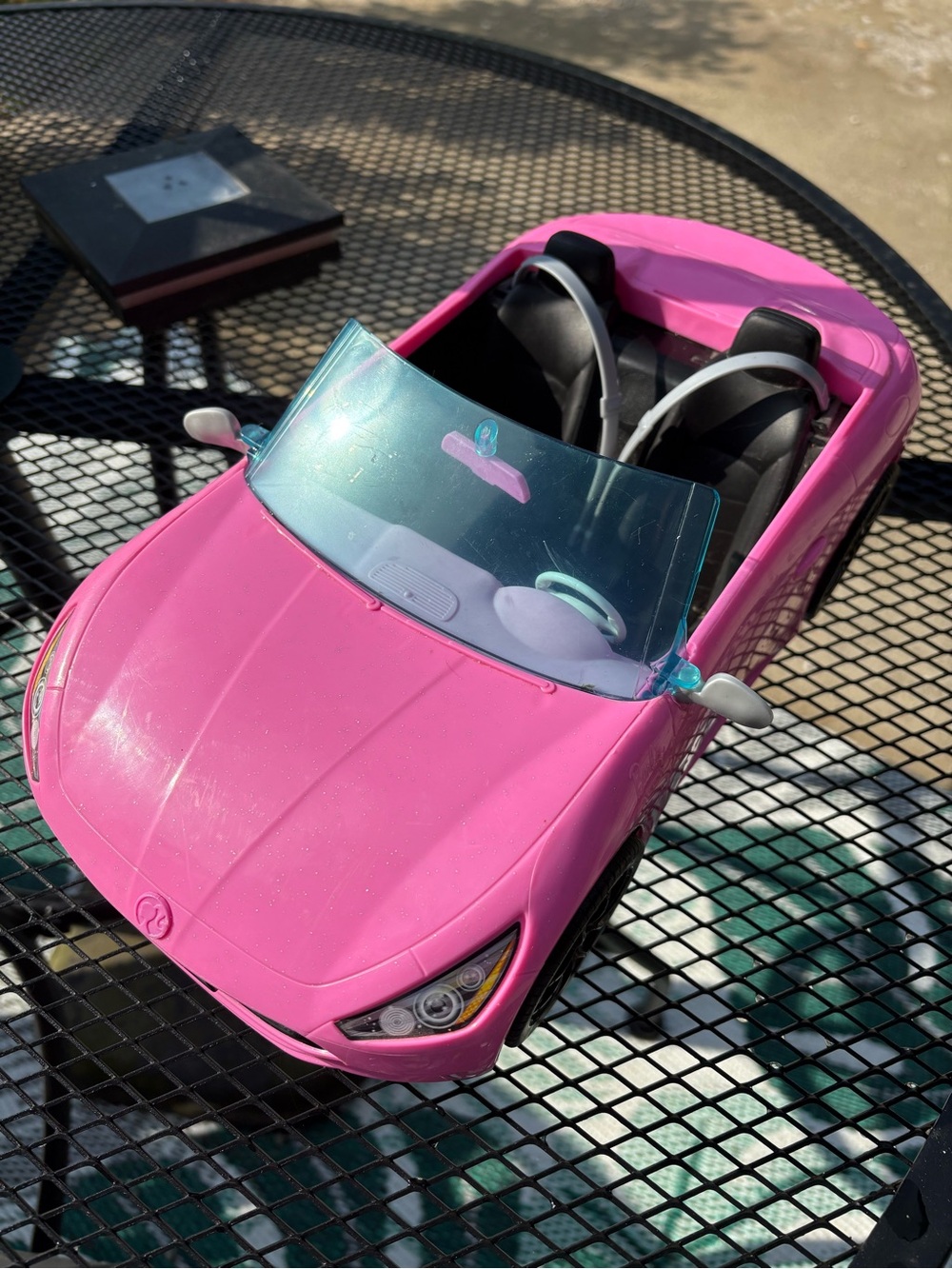 Mattel Barbie Pink Convertible Car 2-Seater Doll Vehicle Toy HBT92